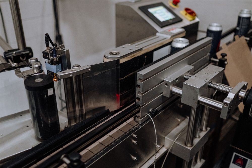 Canning line conveyor and control panel